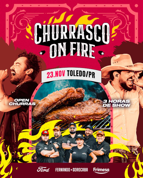 Banner do Evento Isso É Churrasco OnFire Toledo/PR