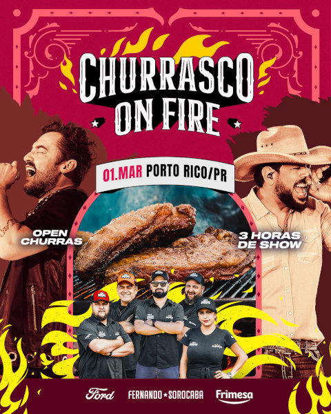 Banner do Evento Isso É Churrasco OnFire Porto Rico/PR