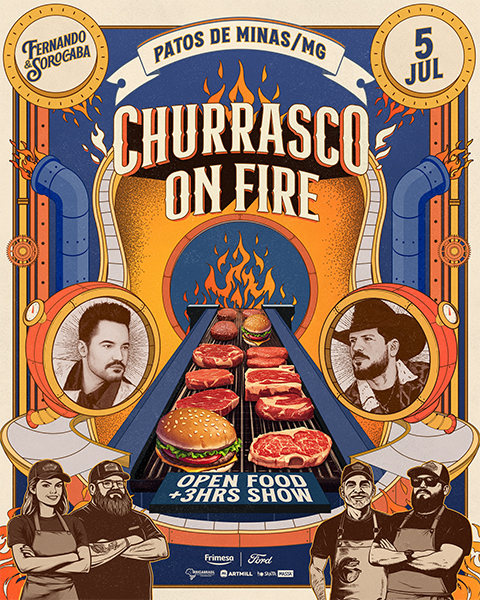 Banner do Evento Isso É Churrasco On Fire Patos de Minas/MG